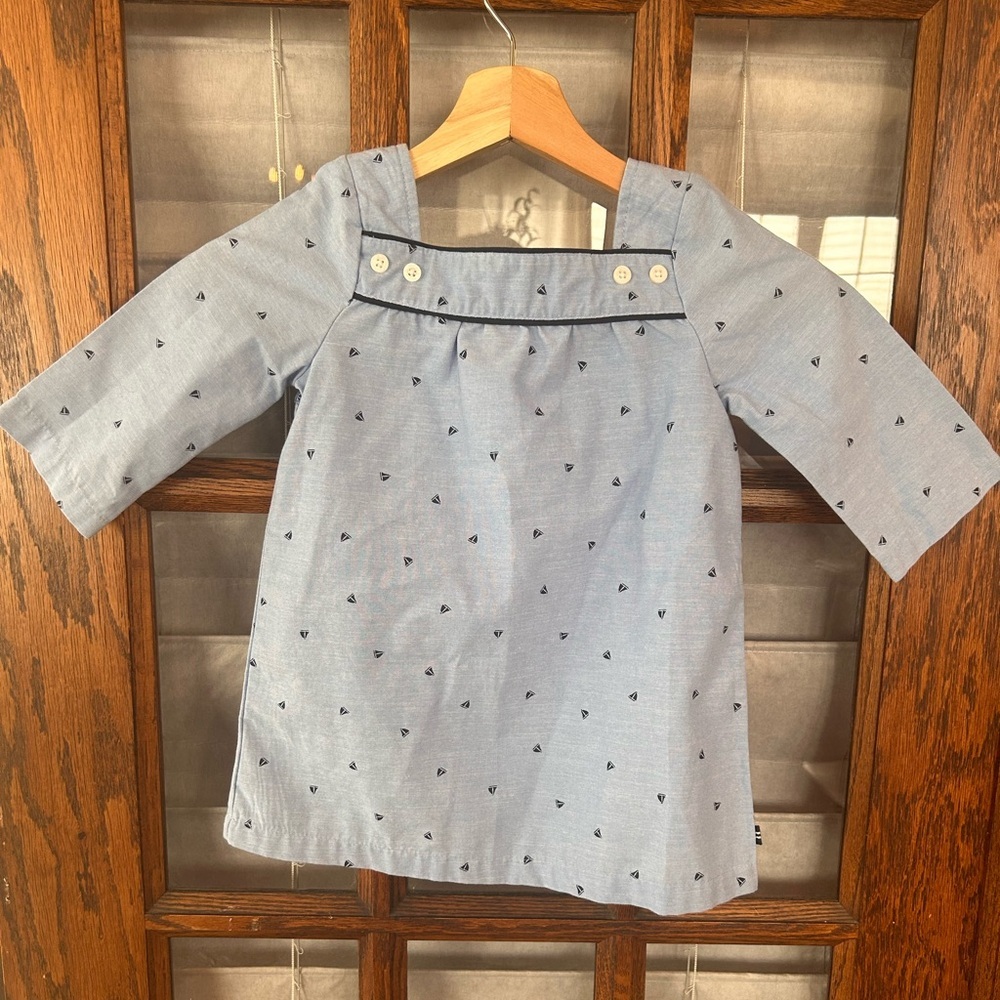 Girls Nautica Sailboat Top size 6X cotton blend